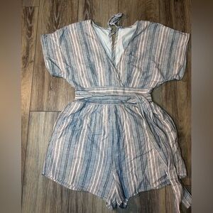 American Eagle striped romper size S